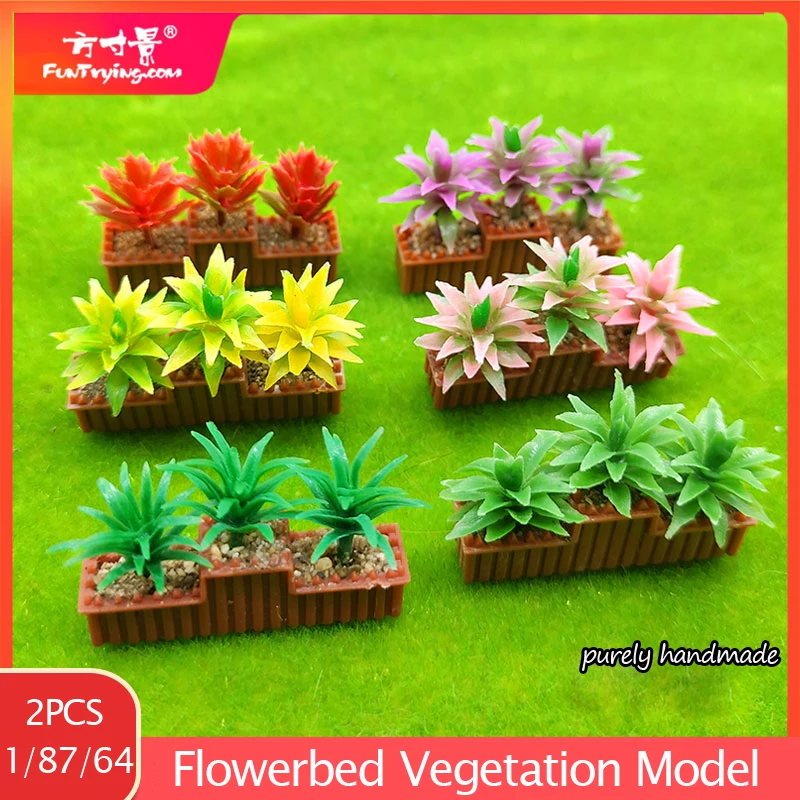 1:87 / 64 miniatur simulation blume bett modell fotografie DIY sand tabelle szene park garten straße landschaft