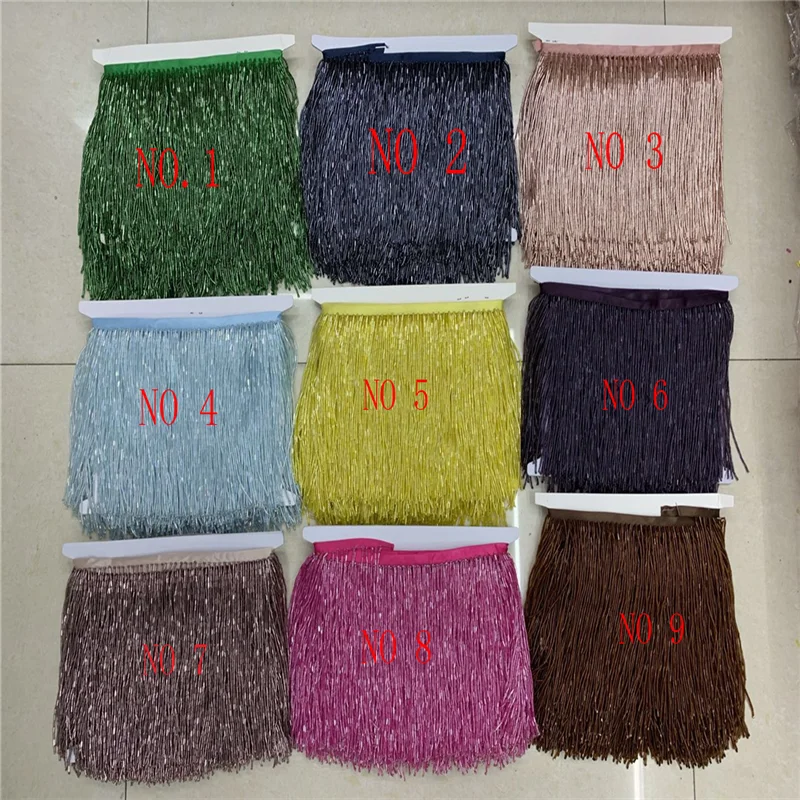 5.5 yards 15cm Beaded Tassel Fringe Handmde trimming for costumes dress crafts sew on