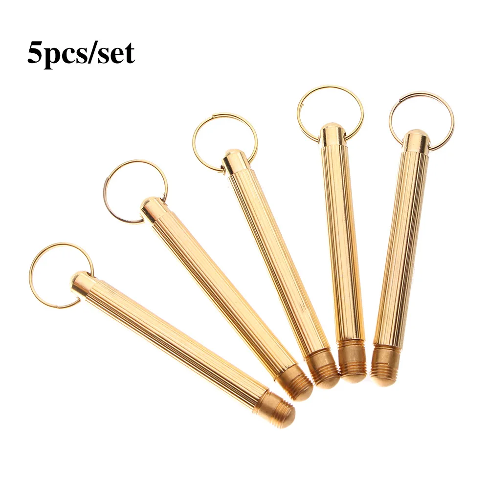 5PCS NEW Folding Type Golden Earwax Cleaner Portable Ear Wax Removal Tools Ear Spoon Clean Cleaning Tool with Key Chain