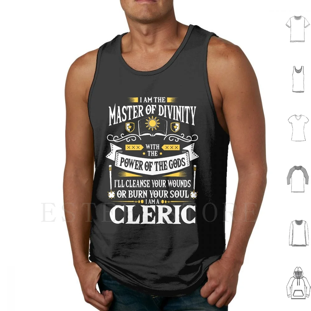 Cleric ( Black ) Shirts And Mugs Tank Tops Vest Cotton Dnd Dm Master And Dm4life Rpg Cool Dnd Master Game Master Rogue Thief