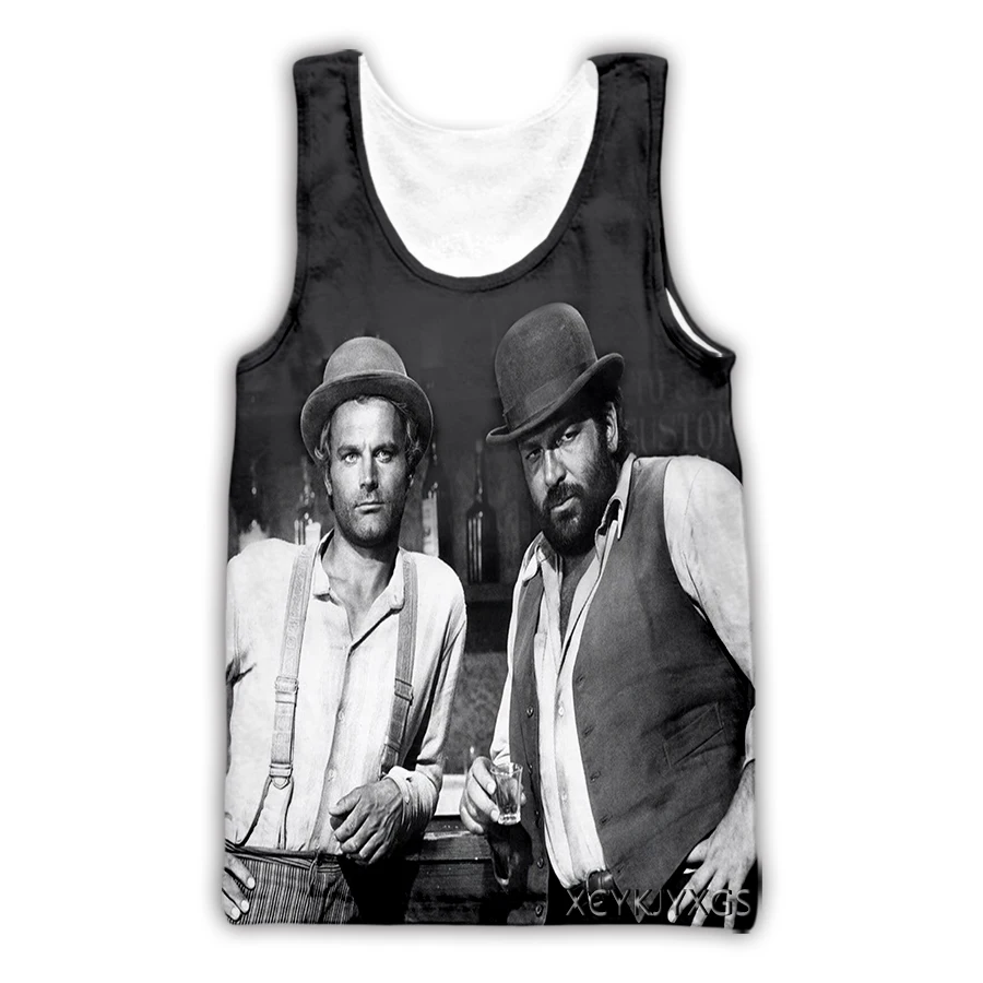 xinchenyuan New 3D Printed Bud Spencer Terence Hill Tank Tops Harajuku Vest Summer Undershirt Shirts Streetwear for Men/Women