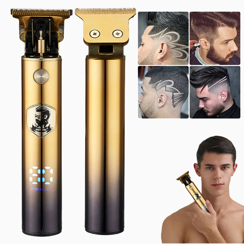 Men's Hair Clippers Cordless Rechargeable Led Display Beard Trimmer Professional Hair Cutting Kit for Home Hair Cutter Tool