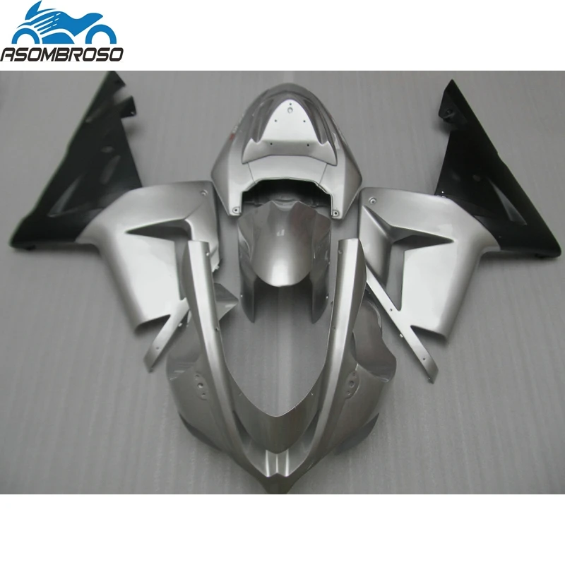 

New Arrival Motorcycle Bodyparts for Kawasaki Ninja ZX10R fairing kit 2004-2005 black silver fairing set zx10r 04 05 BJ14