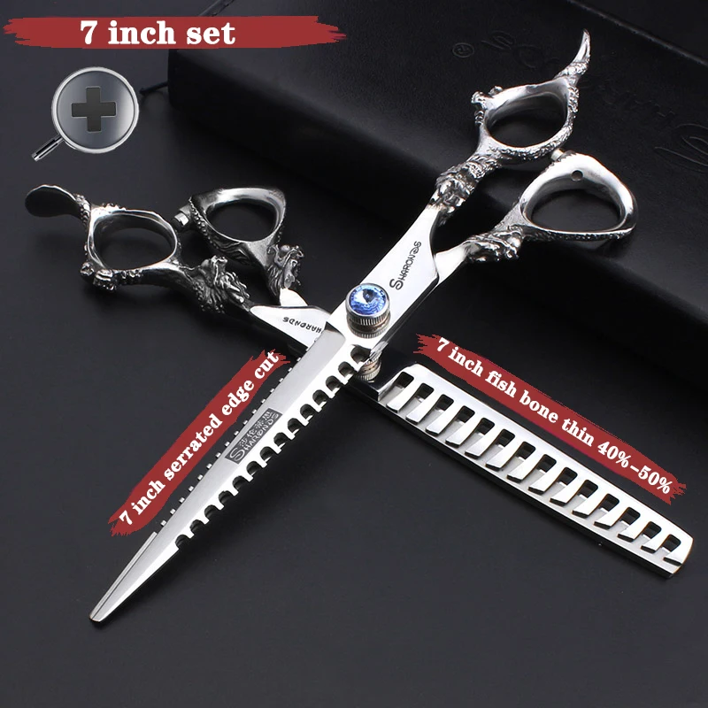 Friseur-Schneideschere, Haar-Styling-Werkzeuge, 6/6,5/7 Zoll, Salonscheren-Set, 440C, Friseurschere, 25, 40 50, Ausdünnungsrate Ha295Ecd4166D40Fc8C5371375A468Af7M