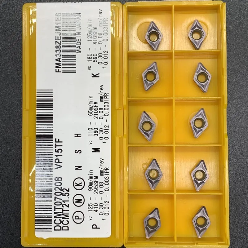 Высококачественные фрезерные Вставки DCMT070208 US735 UE6020 VP15TF, лезвия из металлического карбида с ЧПУ, режущие токарные инструменты, токарные вставки