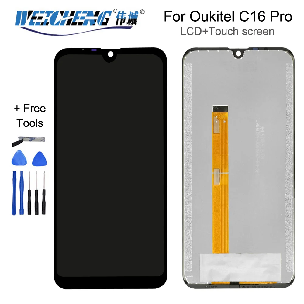 

For Oukitel C16 Pro LCD Display and Touch Screen 5.71'' Digitizer Assemly For C16 Pro Phone Repair Parts With Tools And Adhesive