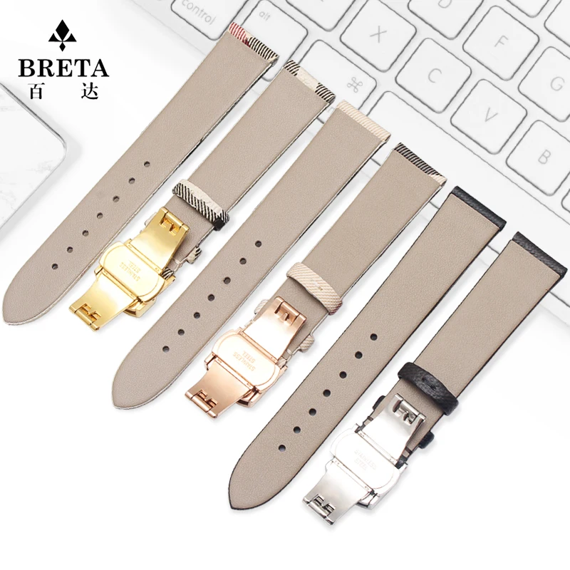 PU+Back cowhide Bracelet for BU1938 BU1390 women watchband watch strap 12 14 16 18 20mm 22mm wristwatches band watch belt