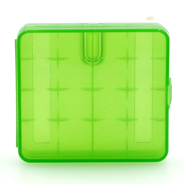 Caixa de armazenamento de bateria recarregável, 4 compartimentos, 18650, equipamento de seção, caixa plástica