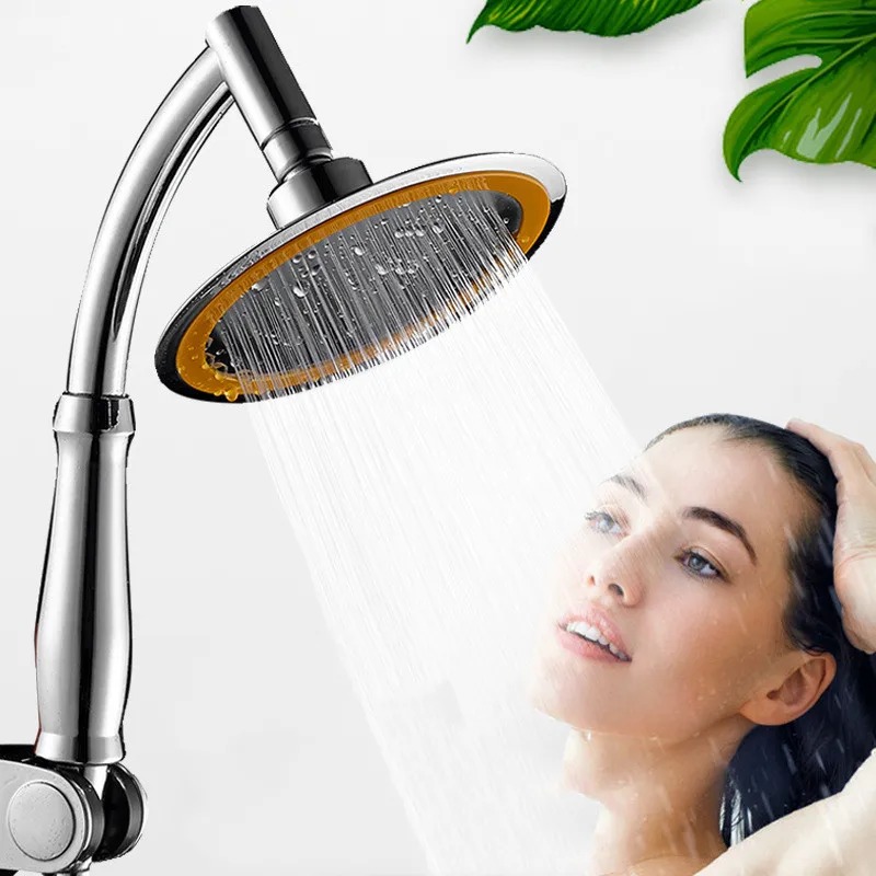 1pc 4/6 inch Rainfall Shower Head Stainless Steel Adjustable Water Saving Spray High Pressure Nozzle Home Hotel bath Accessories