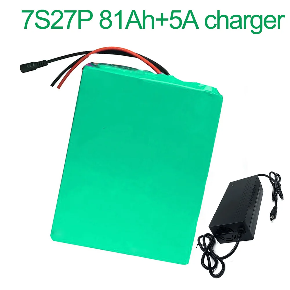 

С зарядным устройством 5A 24V 81Ah 25,9 V 7S27P 18650 литий-ионный аккумулятор электрический велосипед 200x200x140mm