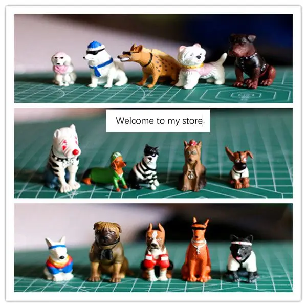 

mini pvc figure dog puppies decoration model 20pcs/set