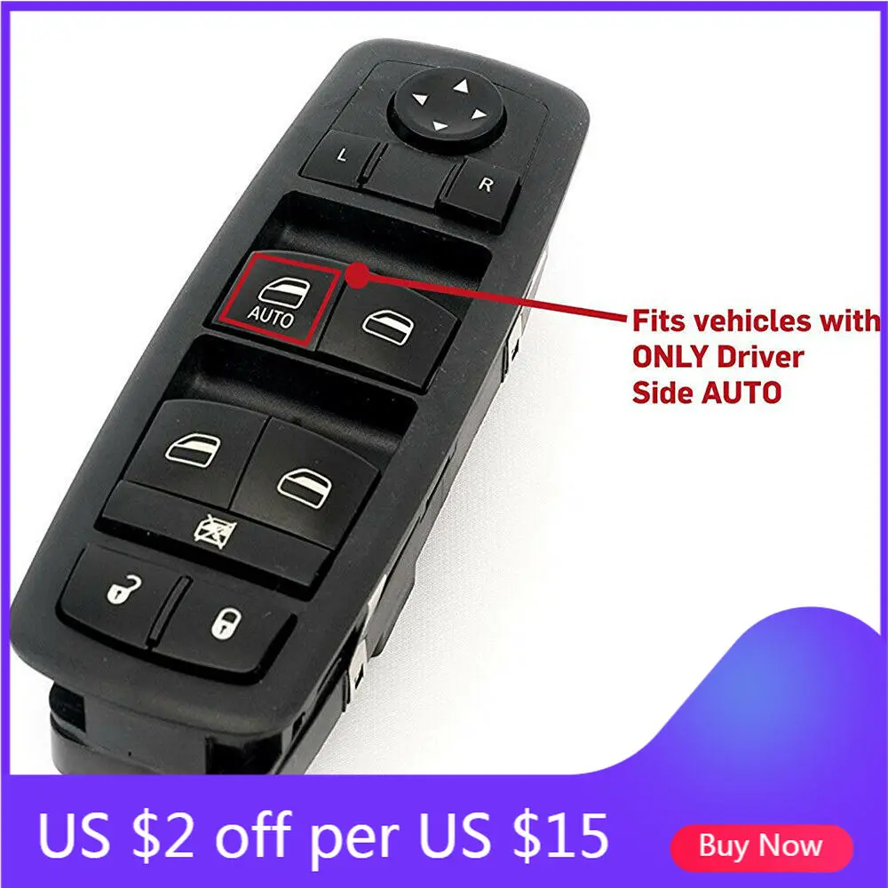 

TIANBANG Driver Side Master Power Window Control Switch 4602632AH 4602632AG 4602632AF For 08-12 Jeep Liberty/Dodge Nitro Journey