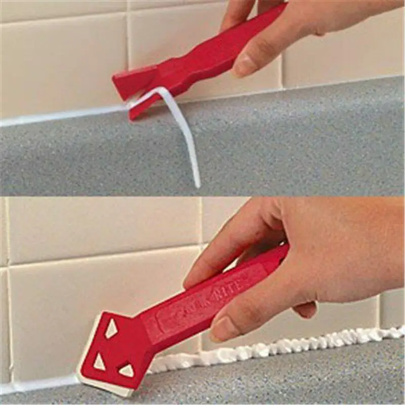 2Pcs/Set Mini Handmade Tools Scraper Practical Floor Cleaner Tile Cleaner Surface Glue Residual Shovel Red Color Tools