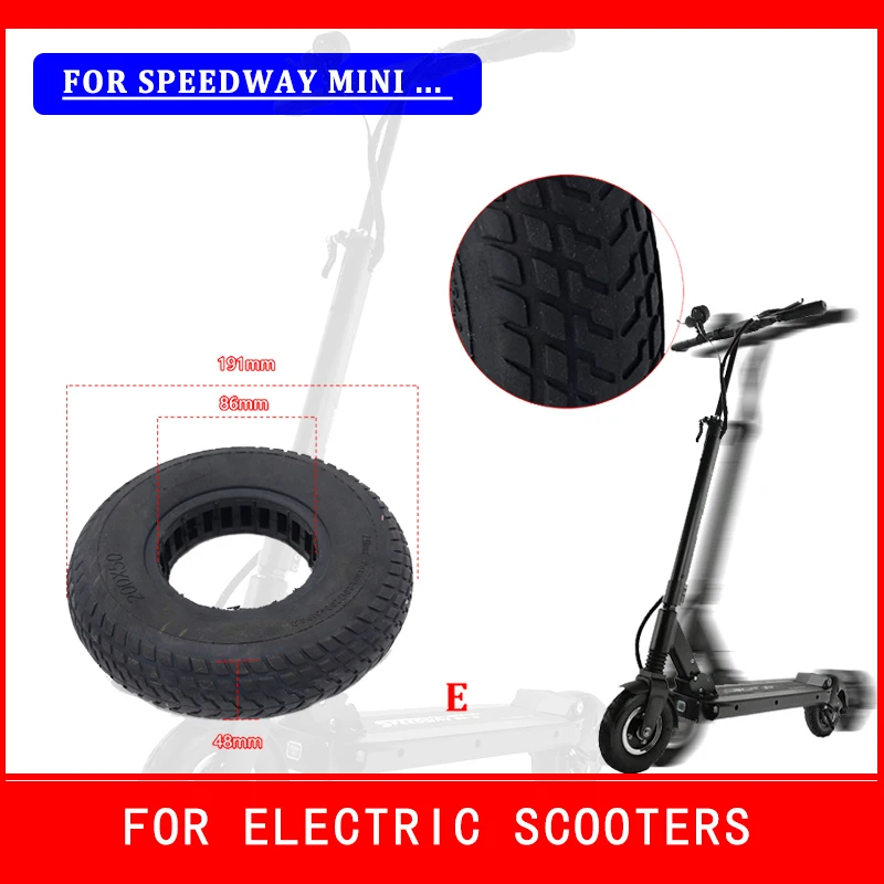 

200x50 шина для электрического скутера Speedtrott GX14 Speedway Mini pro 3/4, переднее колесо, 8 дюймов, твердая бескамерная шина