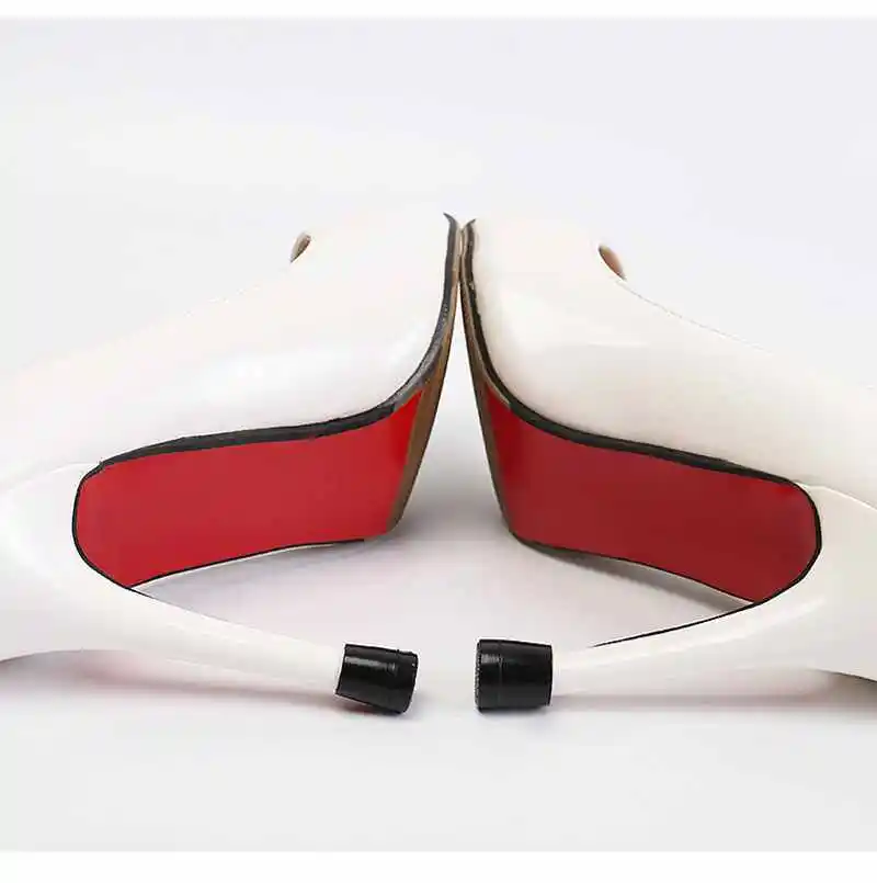 2Pcs Woman High Heels Shoe Covers Square TPU/PVC Material Soft Damping Heel Protector Non-slip Heel Protector