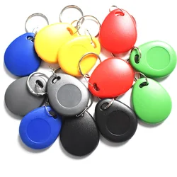 100Pcs/Lot 125Khz Proximity RFID T5577 Rewriteable Token Tag Keyfobs Keychains Access Control Smart Card