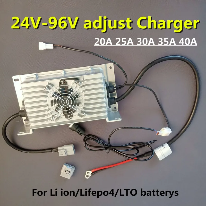 

Sealed waterproof charger 48V 60V 72V 82V 96V 20A 30A 40A Chargers lithium ion lipo lifepo4 LTO GEL AGM lead acid car batterys