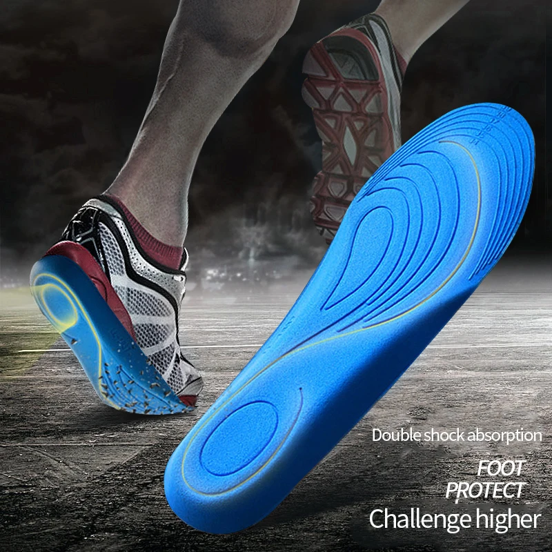 New 1 Pair Orthopedic Memory Foam Sport Insoles Soft Breathable Sweat-Absorbent Men Women Arch Support Feet Care Shoe Solf Pad