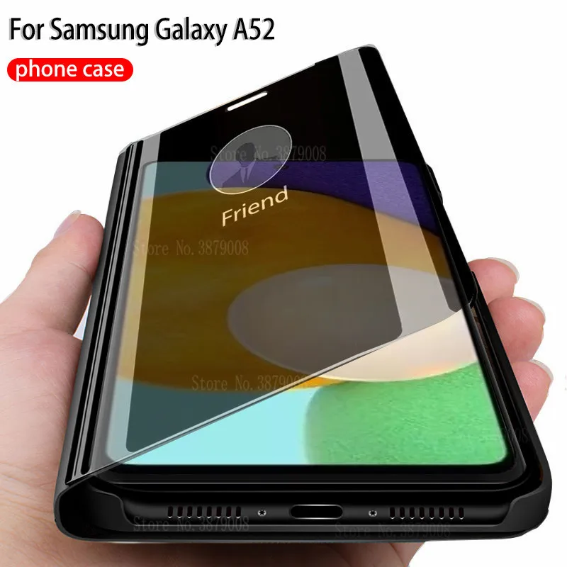 samsun a52 case smart mirror flip phone covers For samsung galaxy a52 magnetic stand case For samsung a 52 52a 4g 5g galaxya52