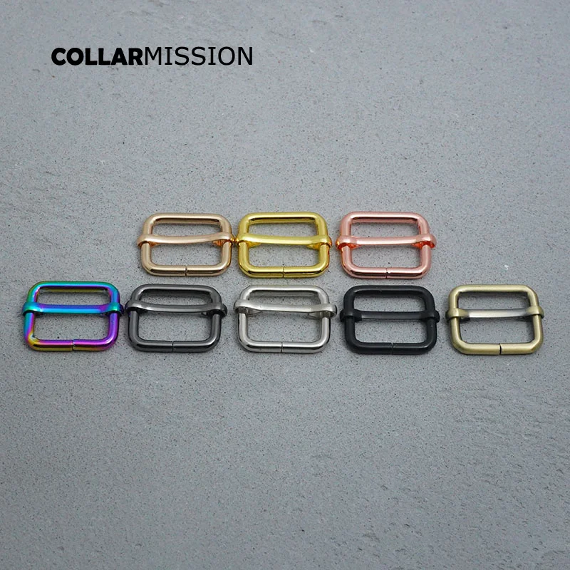 10pcs/lot Metal slider for webbing 25mm belt handbag dog collar parts durable adjuster environmental adjustable buckle  8 kinds