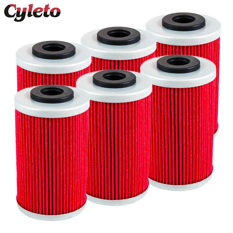 

2/4/6pcs Motorcycle Oil Filter for SX XC SXF EXC EGS SMS SMR SXS MXC XCW XCG Racing LC4 400 450 520 525 540 560 EXC-G EXC-E