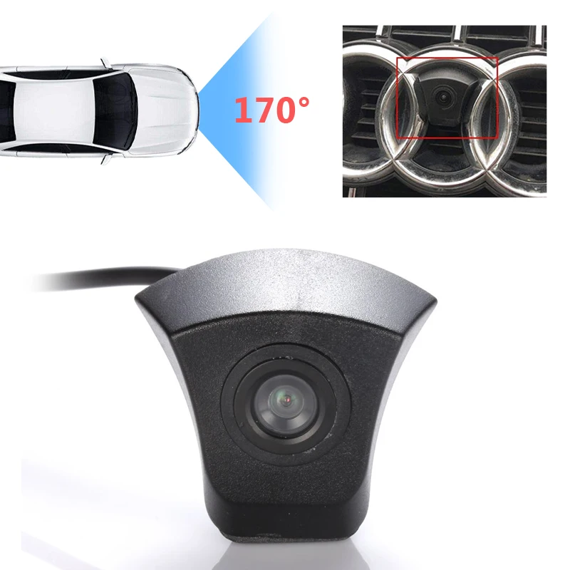 

HD CCD Car Front View Camera Logo Parking System For Audi A1 A2 A3 A4 A5 A6 A7 A8 A4L A6L Q3 Q5 Q7 TT TTS