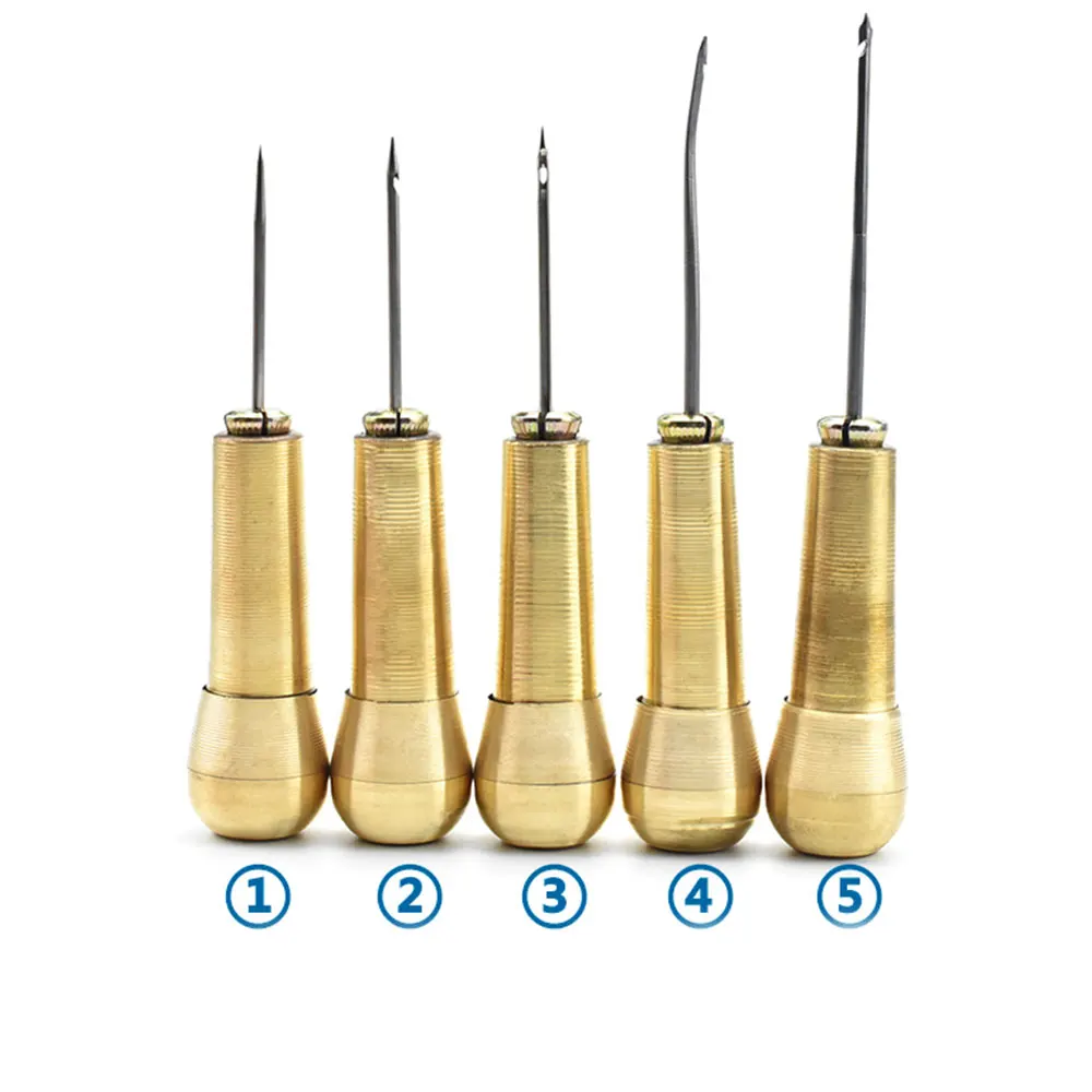 Szydło igły buty szewc naprawa szydełka miedzi fashioned igły skos narzędzie DIY narzędzia skórzane szycie szydełko byt płucienny