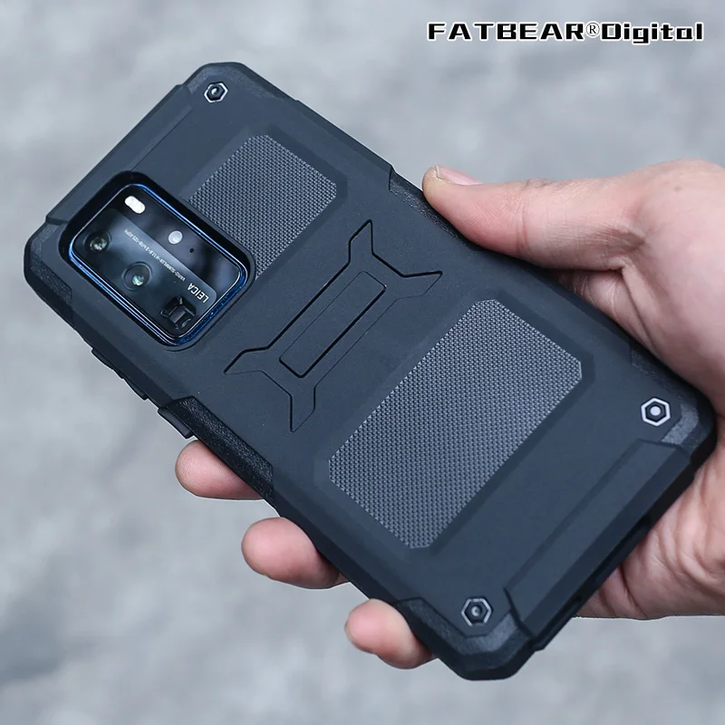 FATBEAR [For HUAWEI P40 P40 PRO P40Pro+ Plus] Tactical Military Grade Rugged Shockproof Armor Buffer Case Soft Cover