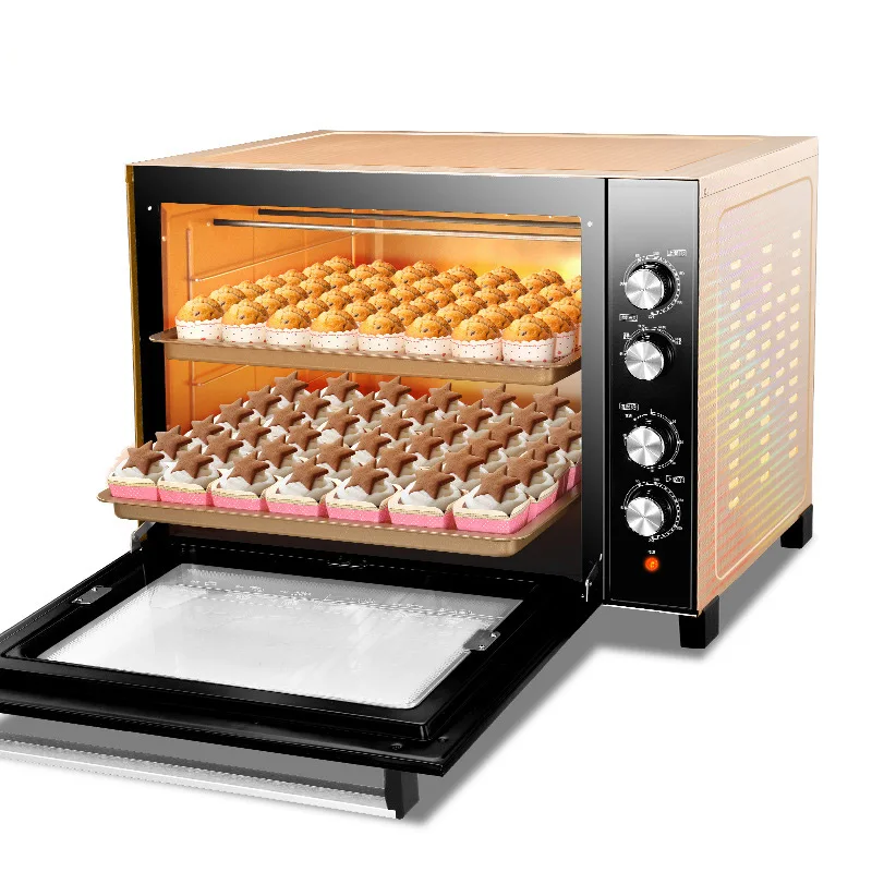 Houshold electric oven pizza oven commercial electric oven 100L cake bread large pizza hot air stove