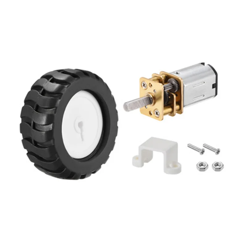 Dia 34mm 43mm Wheel Hub Motor Kit Micro N20 DC 3V 6V 12V Reduce Speed 15rpm To 1000rpm Gear Metal RC Motor Electr DIY Engine