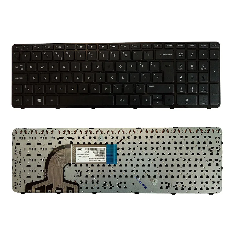 

UK laptop Keyboard FOR HP pavilion TPN-Q118 TPN-Q130 TPN-Q132 Q121 P15 TPN-F113 TPN-C117 E004TU keyboard with frame