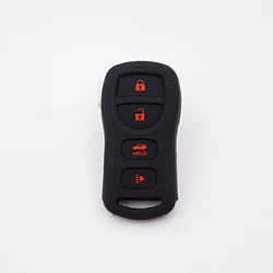 Cocolockey Silicone Rubber Car Key Fob Cover 4 Buttons for Nissan Altima Armada Maxima Sentra 350Z Remote Keys Case Skin Holder