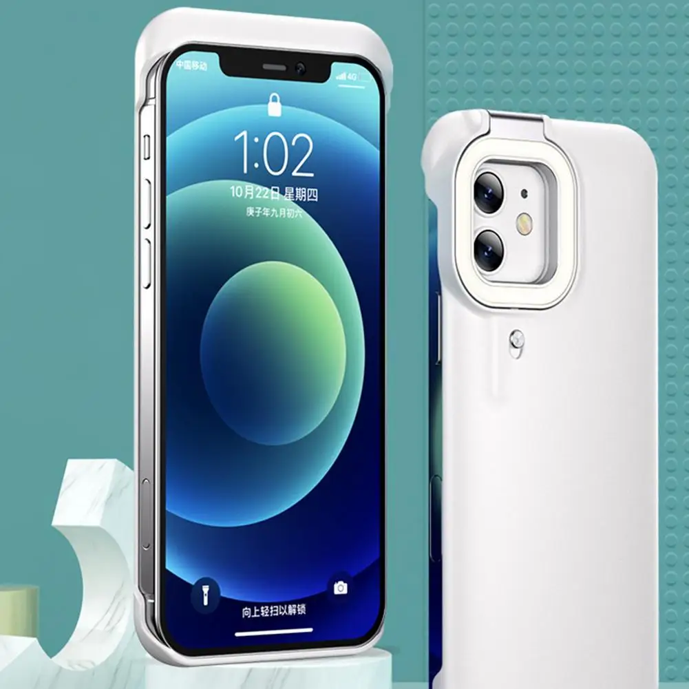 Ring Licht Fall Füllen Licht Handy Fall Füllen Licht Schönheit Ring-Telefon Fall Stabile Shell Für iPhone 12 pro Max
