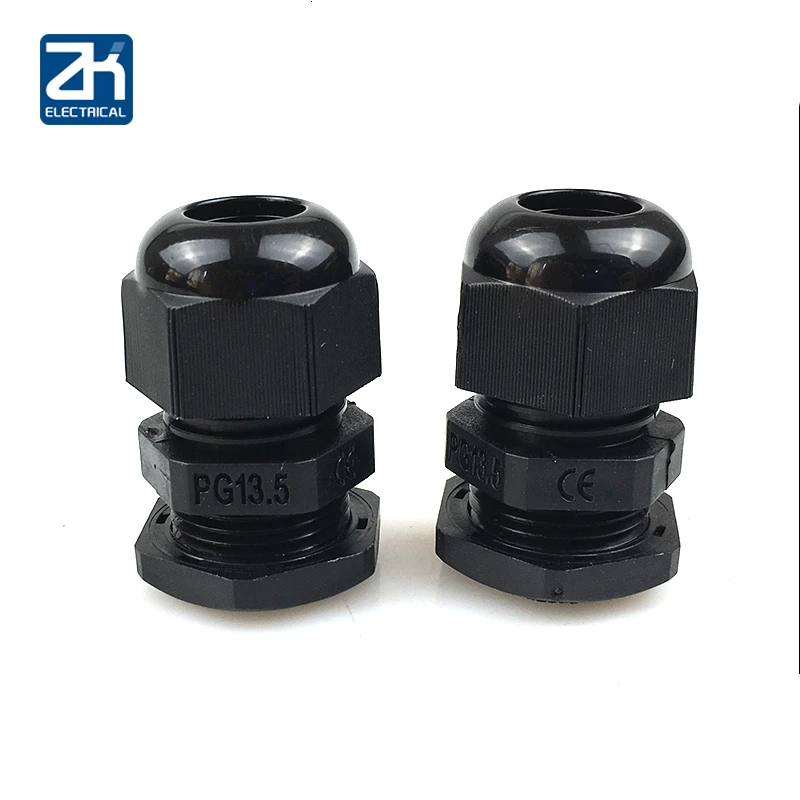 

10pcs High Quality IP68 PG13.5 6-12MM Waterproof Nylon Cable Gland No Waterproof Gasket Plastic Cable Gland