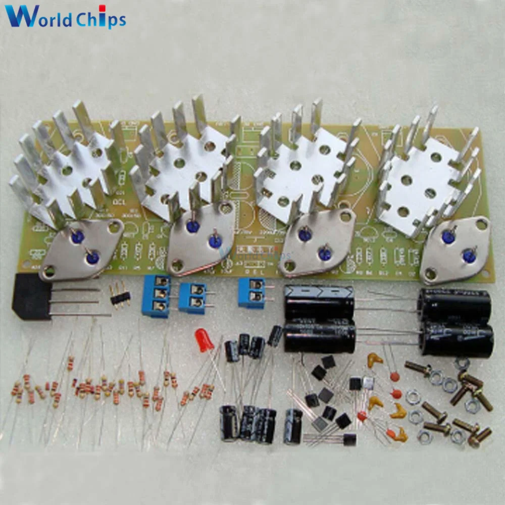 OCL High Power Amplifier Board DIY Kit 100W*2 2.0 Channel AC 12-18V Amp Electronic Set For Speaker