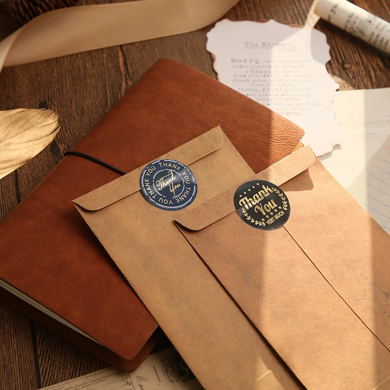 Yatniee 5pcs Retro Kraft Paper Envelope Postcard Storage Bag Wedding Invitation Envelope Gift Envelope