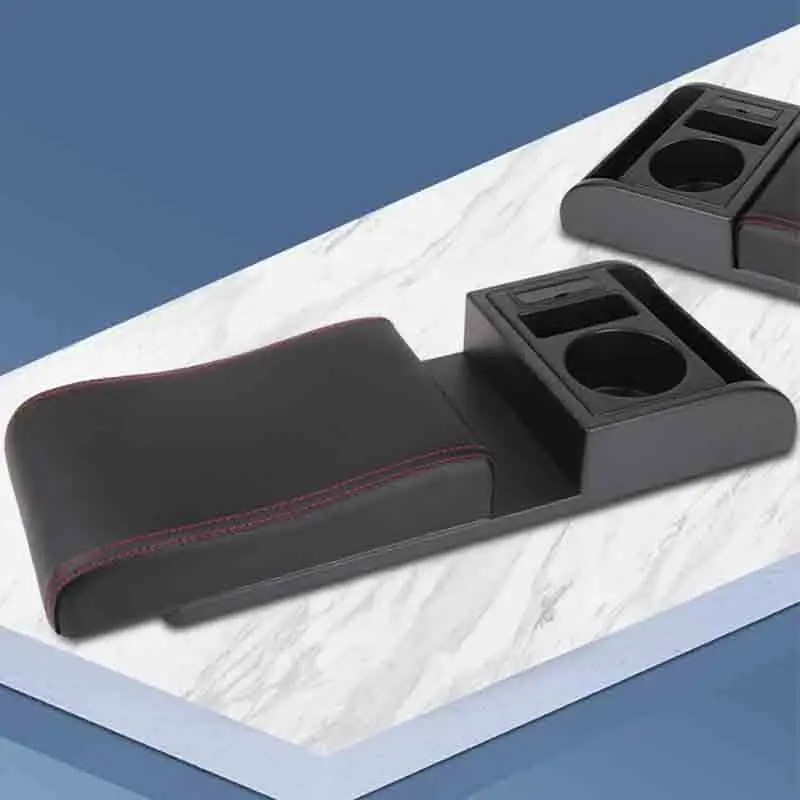 Universal Car Seat Central Extended Armrest Box Cushion Elbow Bracket Increased Pad Multi-function Storage Box