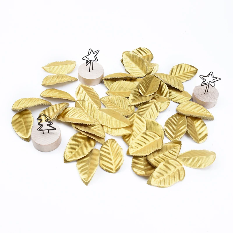 100/200 Stück Seide Rosen Blatt Gold Blätter künstliche Pflanzen dekorative Blume Weihnachts girlande DIY Geschenk nach Hause Hochzeits dekor – Detail 14