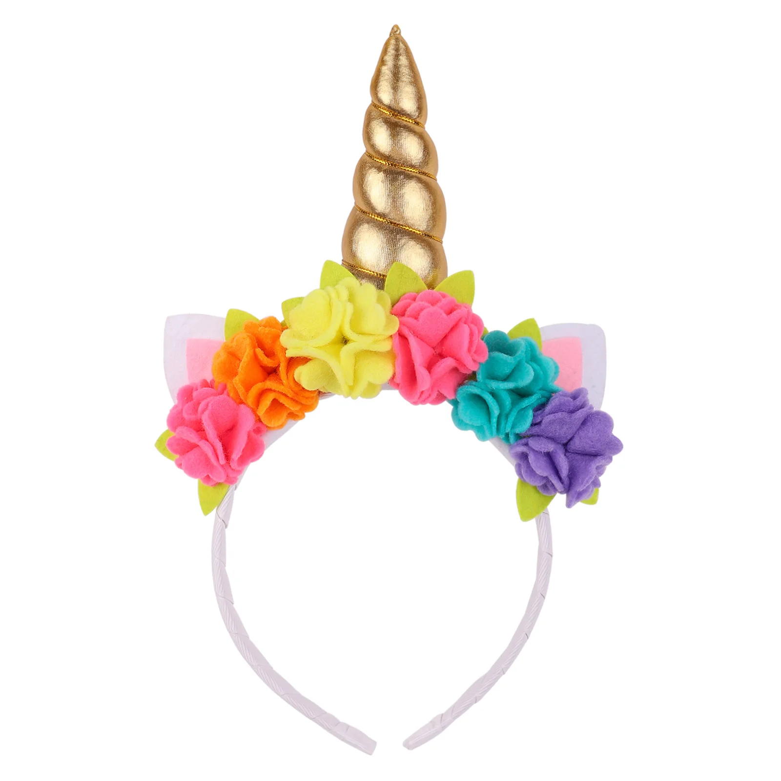 

New Unicorn Horn Hairbands For Kids Girls Party Headwear Flower Ribbon Bows Headbands Cute Decor Baby Children Hair Accessories