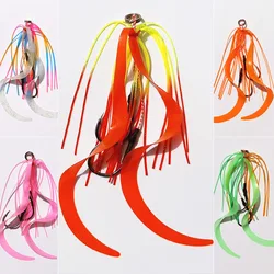 10pcs Kabura Snapper Silicone Skirt Assist hook jigging hook sea fishing hook Jig head fishing hook super strong