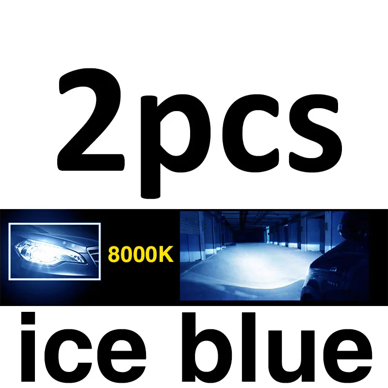 Phare de voiture Led C6, ampoule H7 LED H4, H8 H1 H3 H11 HB3 9005 HB4 9006 9007 880 881, phares antibrouillard, bleu glace, blanc, jaune, 2 pièces