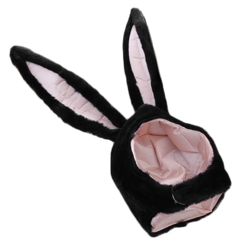 Funny Plush Bunny Ears Hood Hat Rabbit Eastern Cosplay Costume Headwear Props