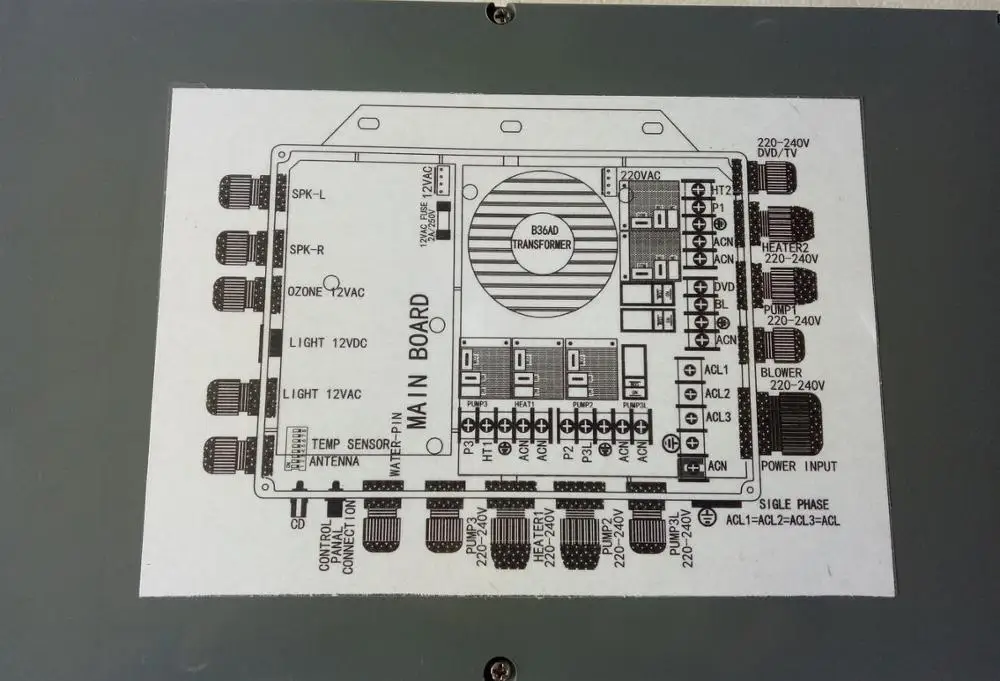 E-think KL8-3 Spa Control System,Control box plus control panel