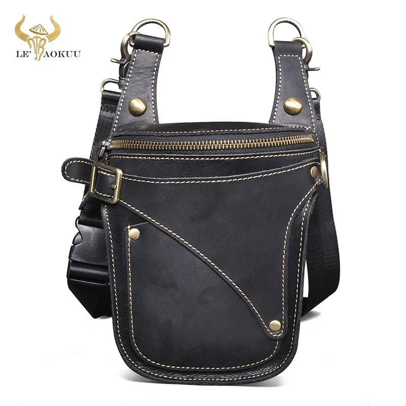 Unisex Retro Crazy Horse Thick Leather 7