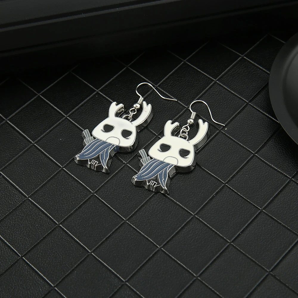 New Game Hollow Knight Earrings Cartoon Metal Octopus Pendant Ear Rings Holder Men Women Figure Brelok Chaveiro Llaveros Trinket - Image 5