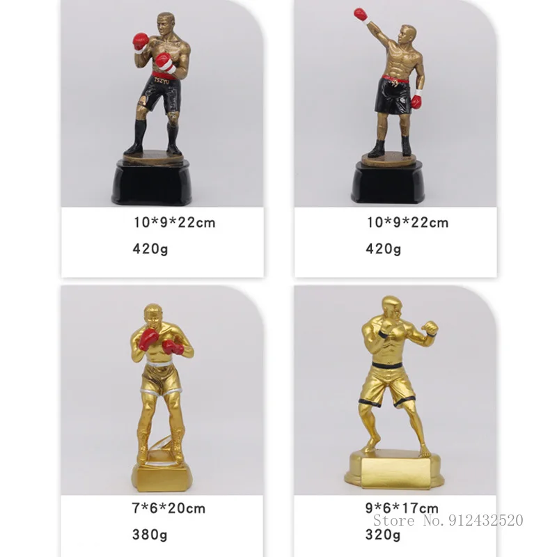 Resin Crafts with Custom Lettering, Commemorative Gift Ornaments, Home Decoration, Sports Award, Universal, boxing