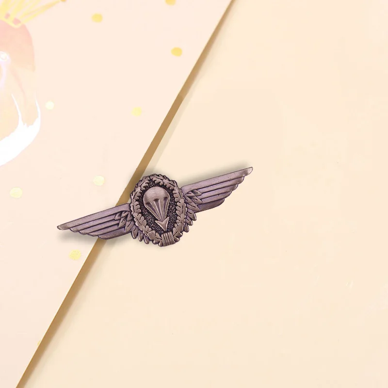 2021 German Parachutist Foreign Jump Wings badge brooch Paratrooper lapel pin Bronze view 4