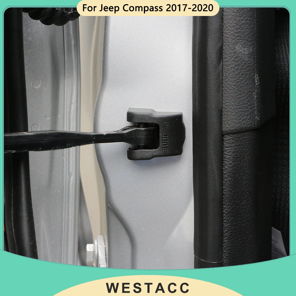 ABS Car Door Limitting Stopper Cover Door Lock Rustproof Cover for Jeep Compass 2017 - 2020 Interior Accessories