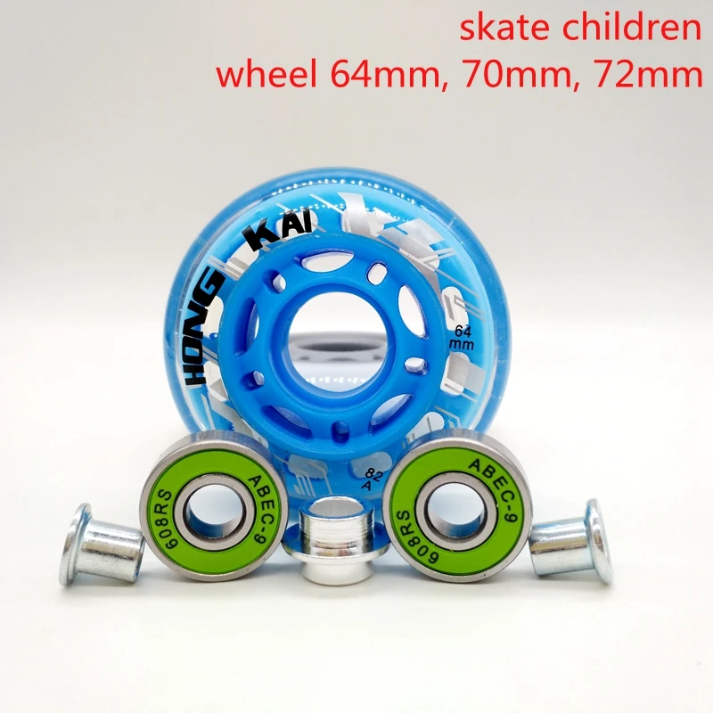 Kostenloser Versand Inline Skate Wheel Kinder Pu Rad 64mm 70mm 72mm 82a 84a