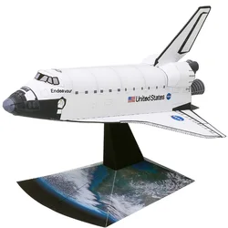 Simplified Version Space Shuttle Orbiter Origami Art Handmade 3D Paper Model Papercraft DIY Teens Adult Craft Toys ZX-002